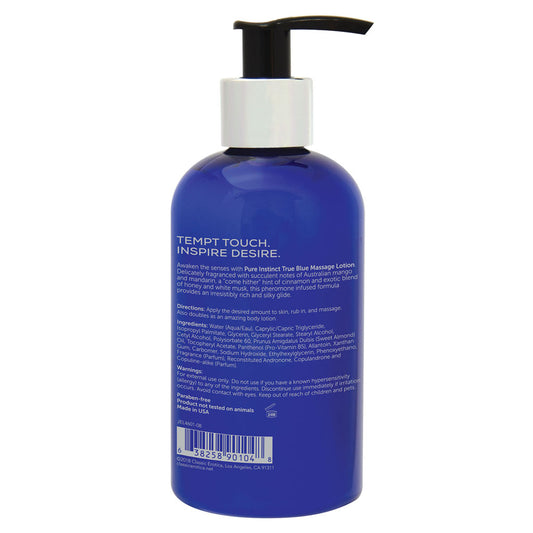 Pure Instinct Pheromone Massage Lotion True Blue 236 ml | 8 Fl Oz JEL4601-08