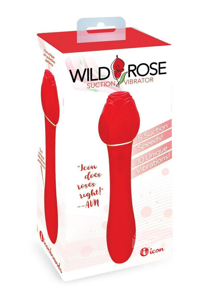 Wild Rose Suction Vibrator - Red IC1706