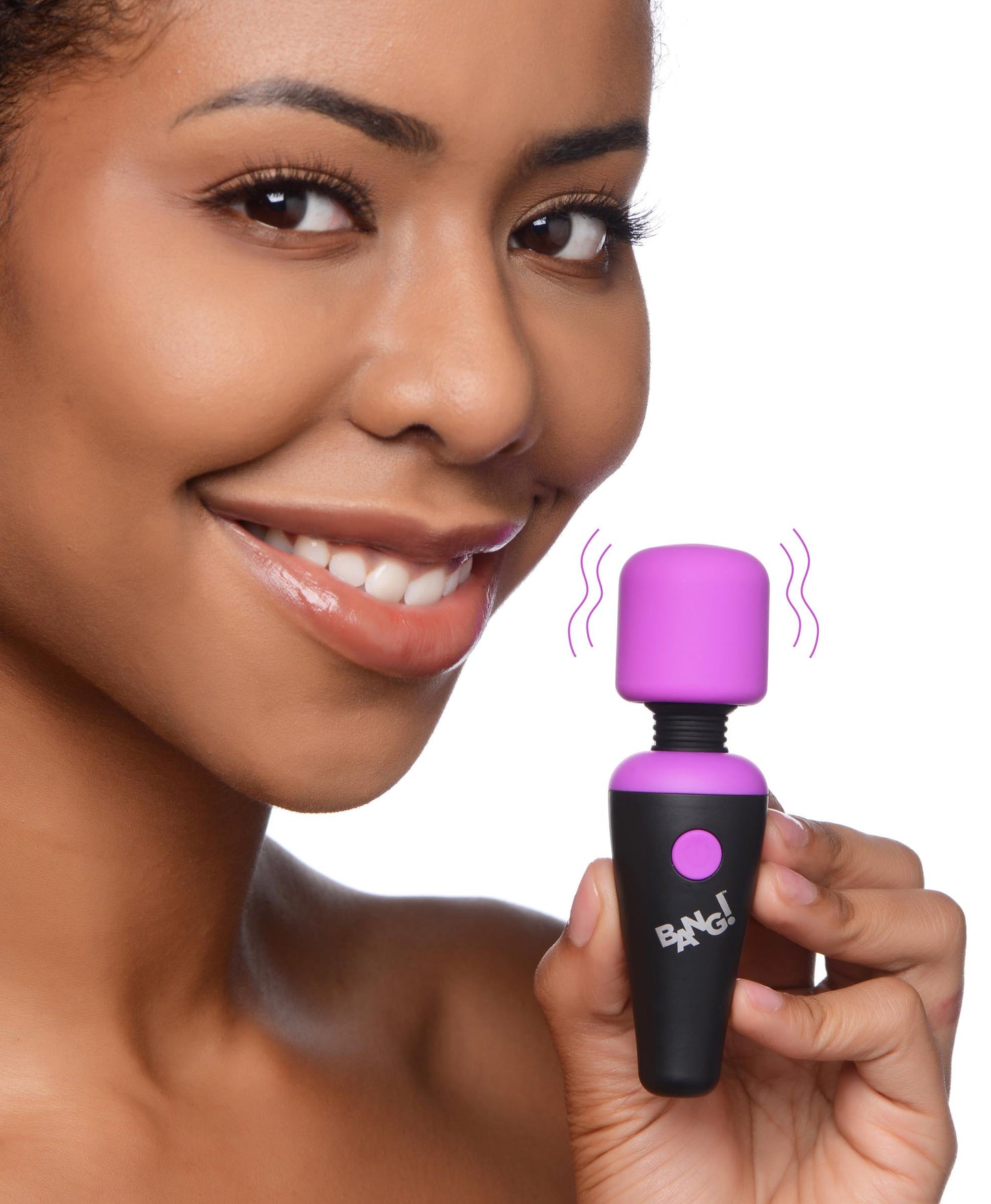 Bang - 10x Vibrating Mini Silicone Wand - Purple BNG-AG786-PUR