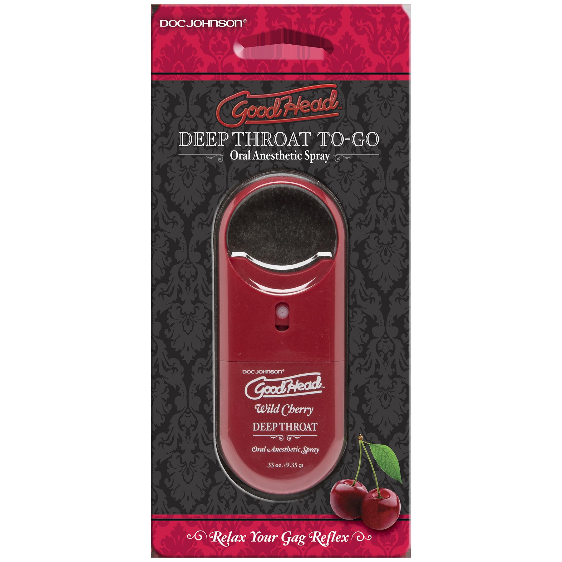 Goodhead to Go Deep Throat Spray - Wild Cherry DJ1360-32-CD