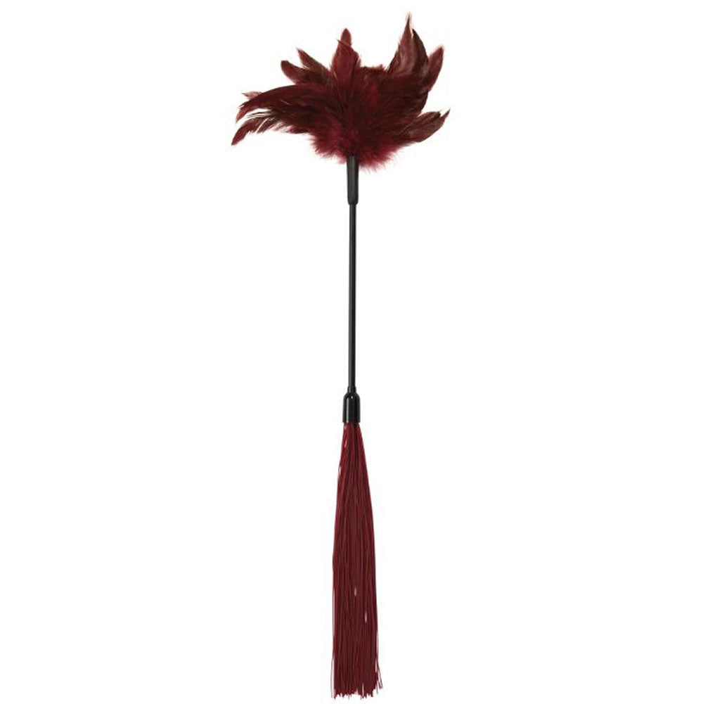 Sex and Mischief Enchanted Feather Tickler - Burgundy SS099-33