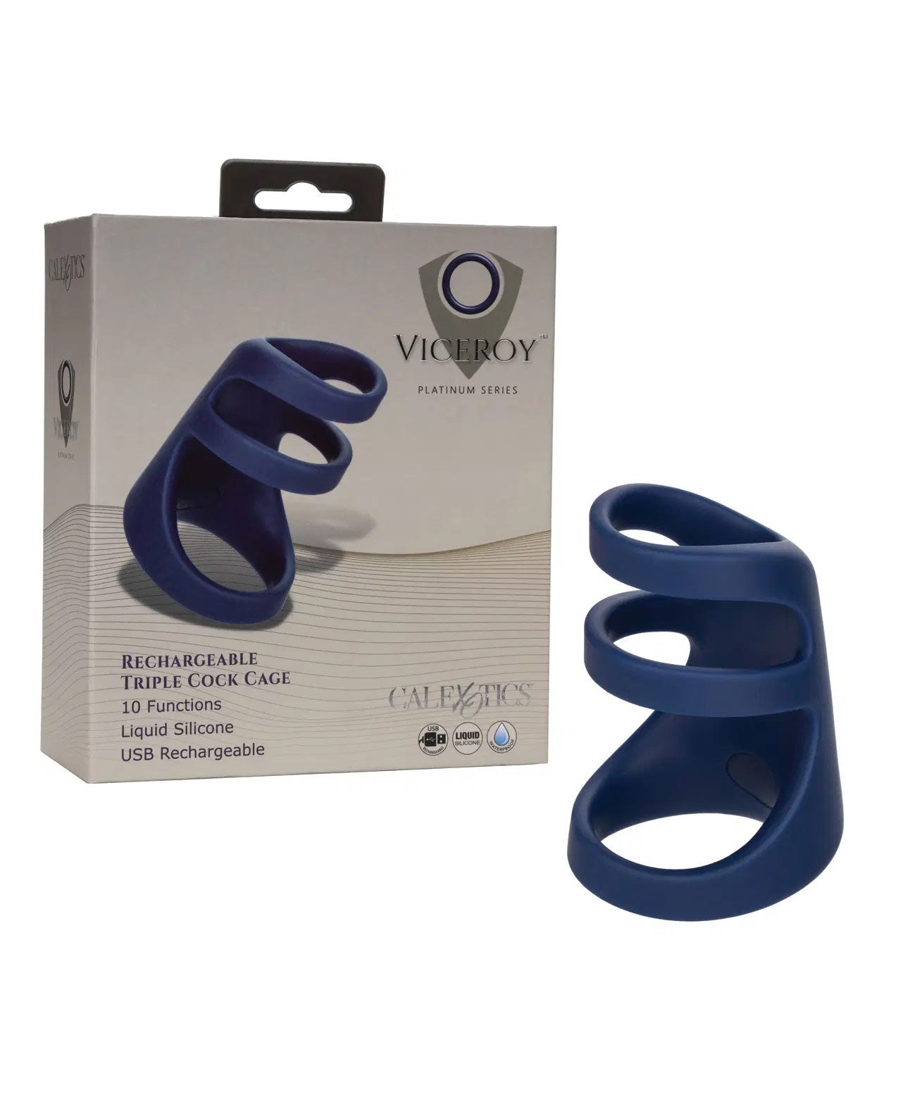 Viceroy Rechargeable Triple Cock Cage - Blue SE0433103