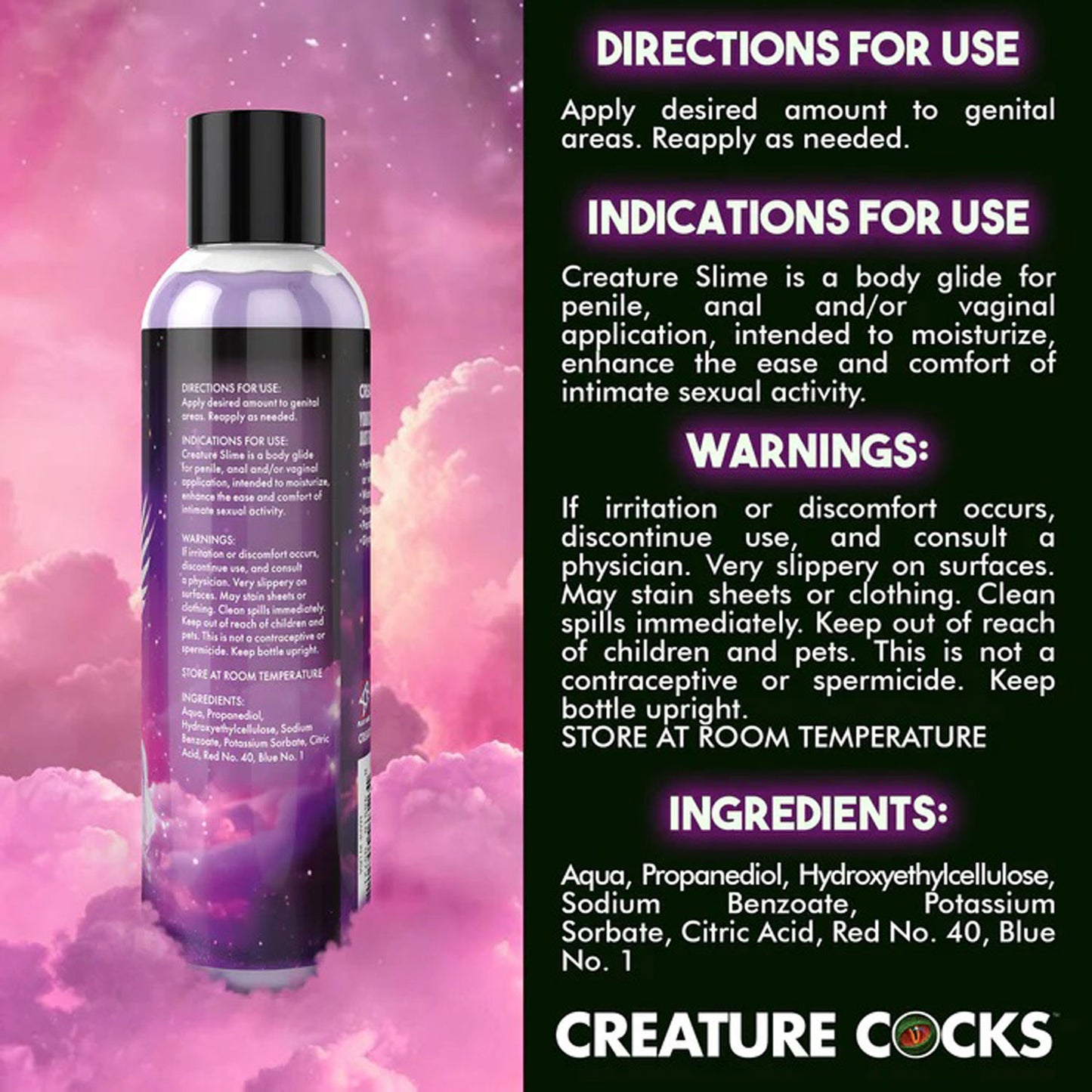 8oz Creature Slime Purple Slime Water-Based - Lubricant CC-AH587-8OZ