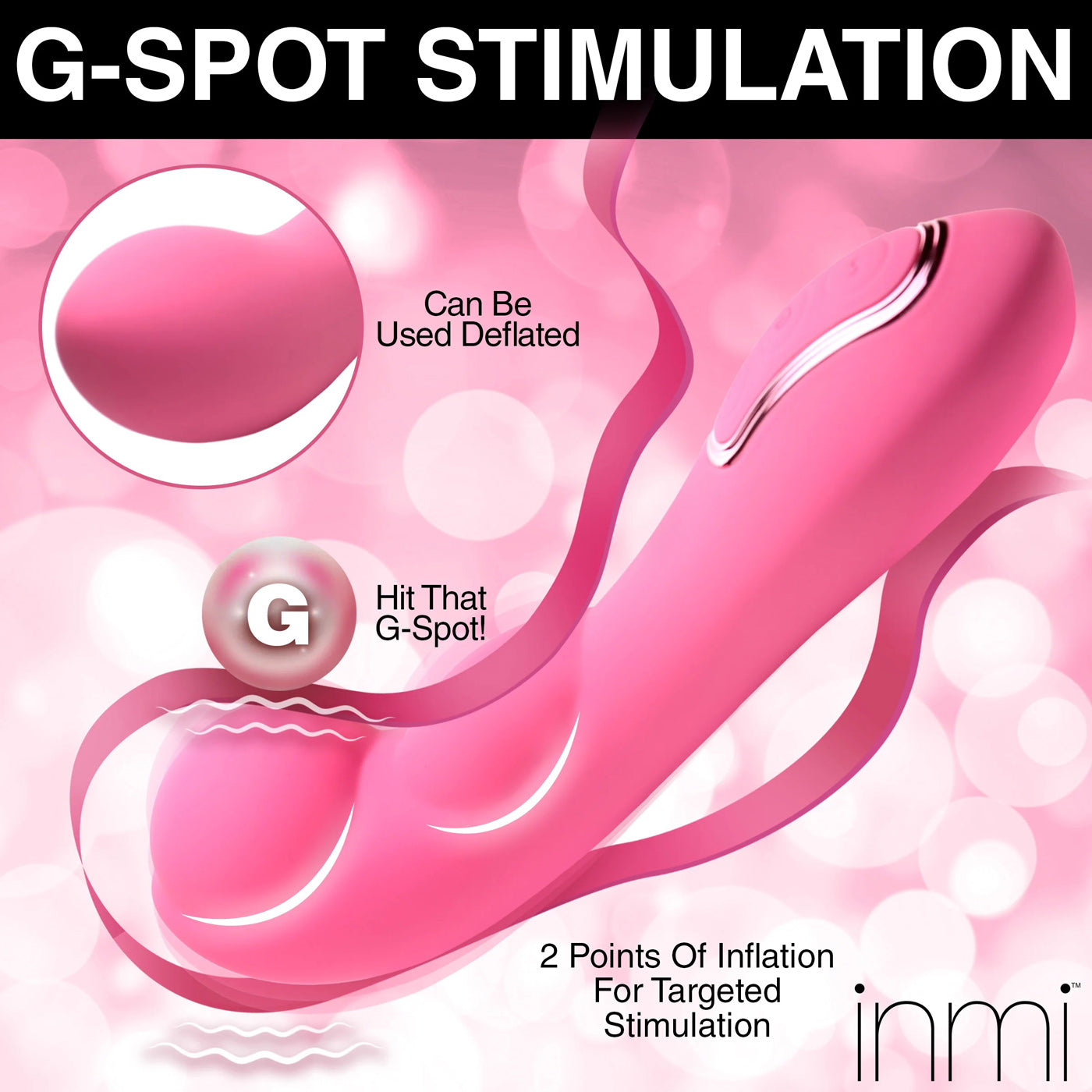 Extreme-G Inflating G-Spot Silicone Vibrator -  Pink INM-AH293