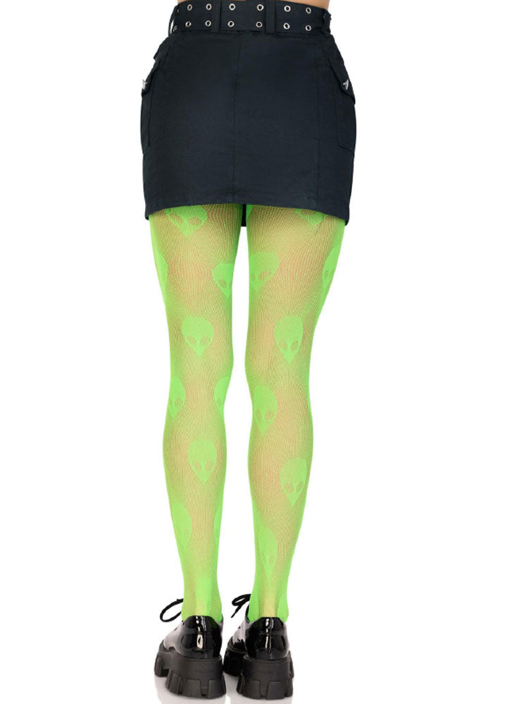 Alien Net Tights - One Size - Green LA-9728GRNOS