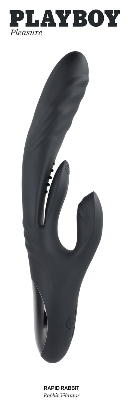 Playboy Pleasure - Rapid Rabbit - Vibrator  - Black PB-RS-1348-2