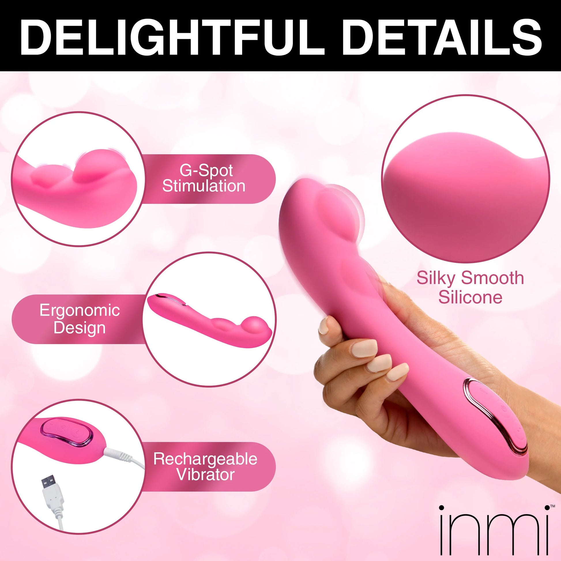 Extreme-G Inflating G-Spot Silicone Vibrator -  Pink INM-AH293