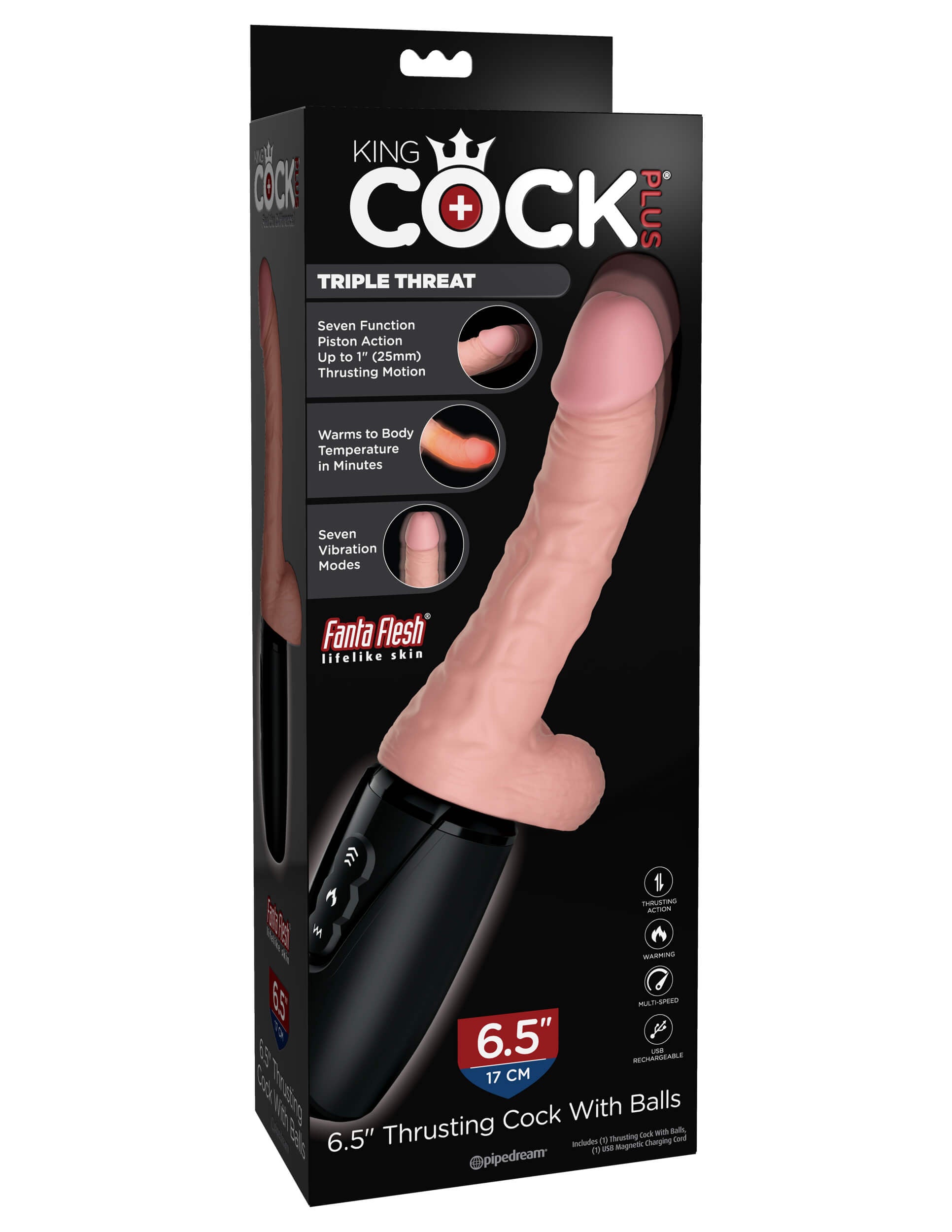 King Cock Thrusting Cock  6.5 Inch With Balls PD5728-21