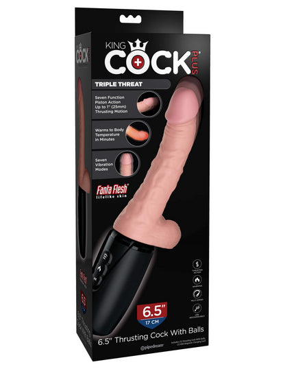 King Cock Thrusting Cock  6.5 Inch With Balls PD5728-21