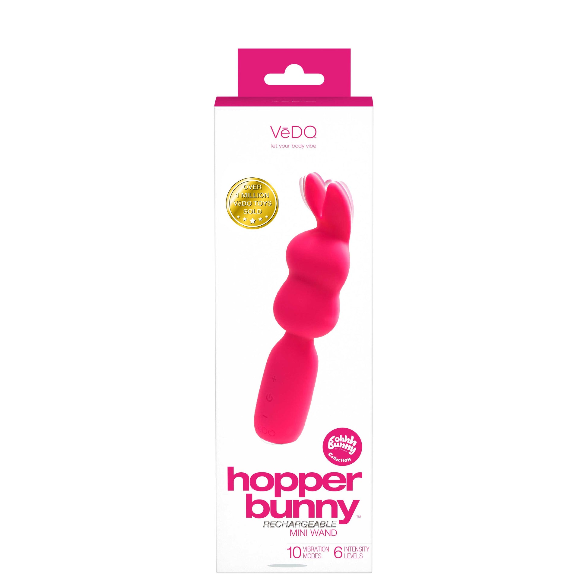 Hopper Bunny Rechargeable Mini Wand - Pretty in Pink BU-0901