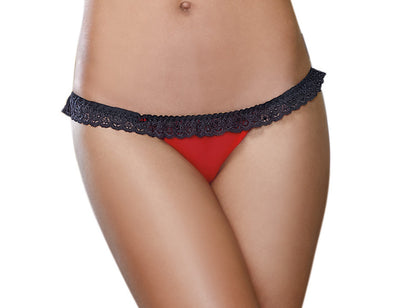 Panty - Small - Red/ Black DG-1377REDBKS