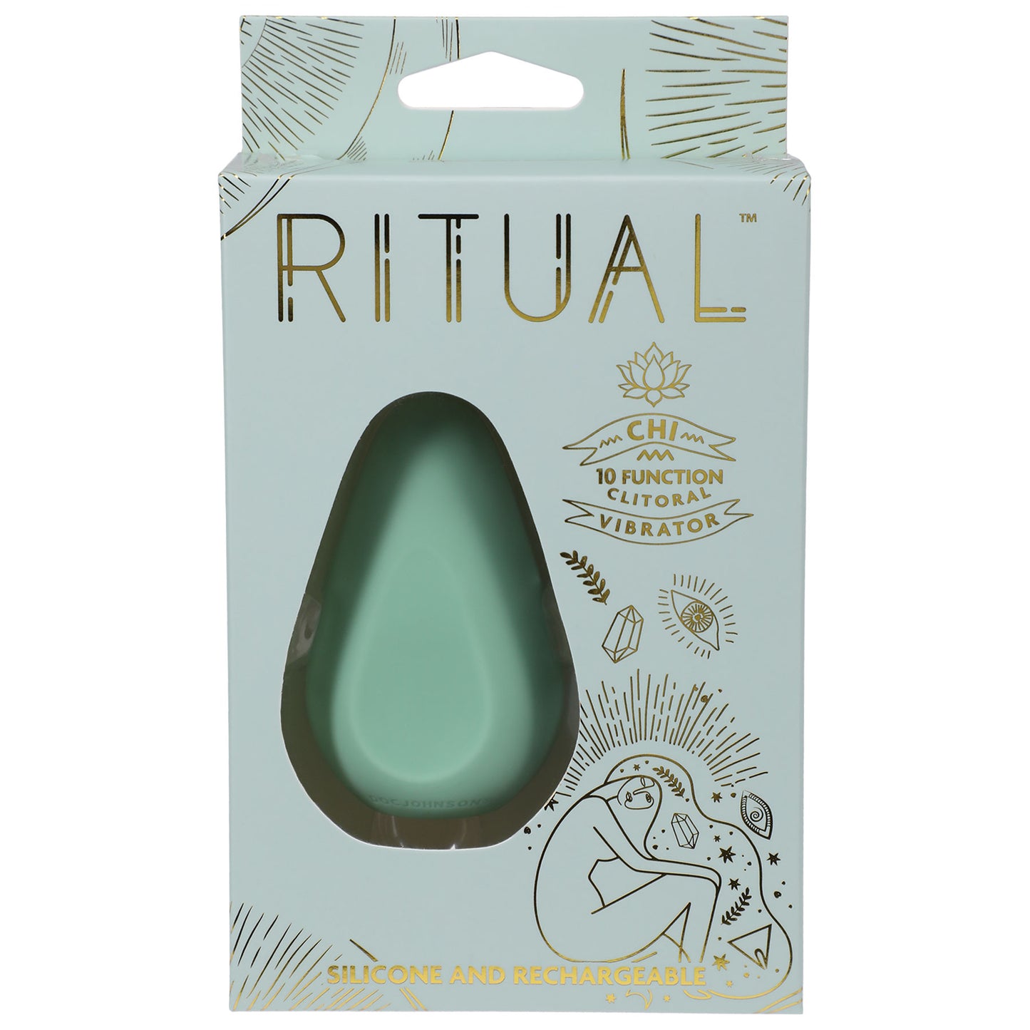 Ritual - Chi - Rechargeable Silicone Clit Vibe -  Mint DJ7000-01-BX