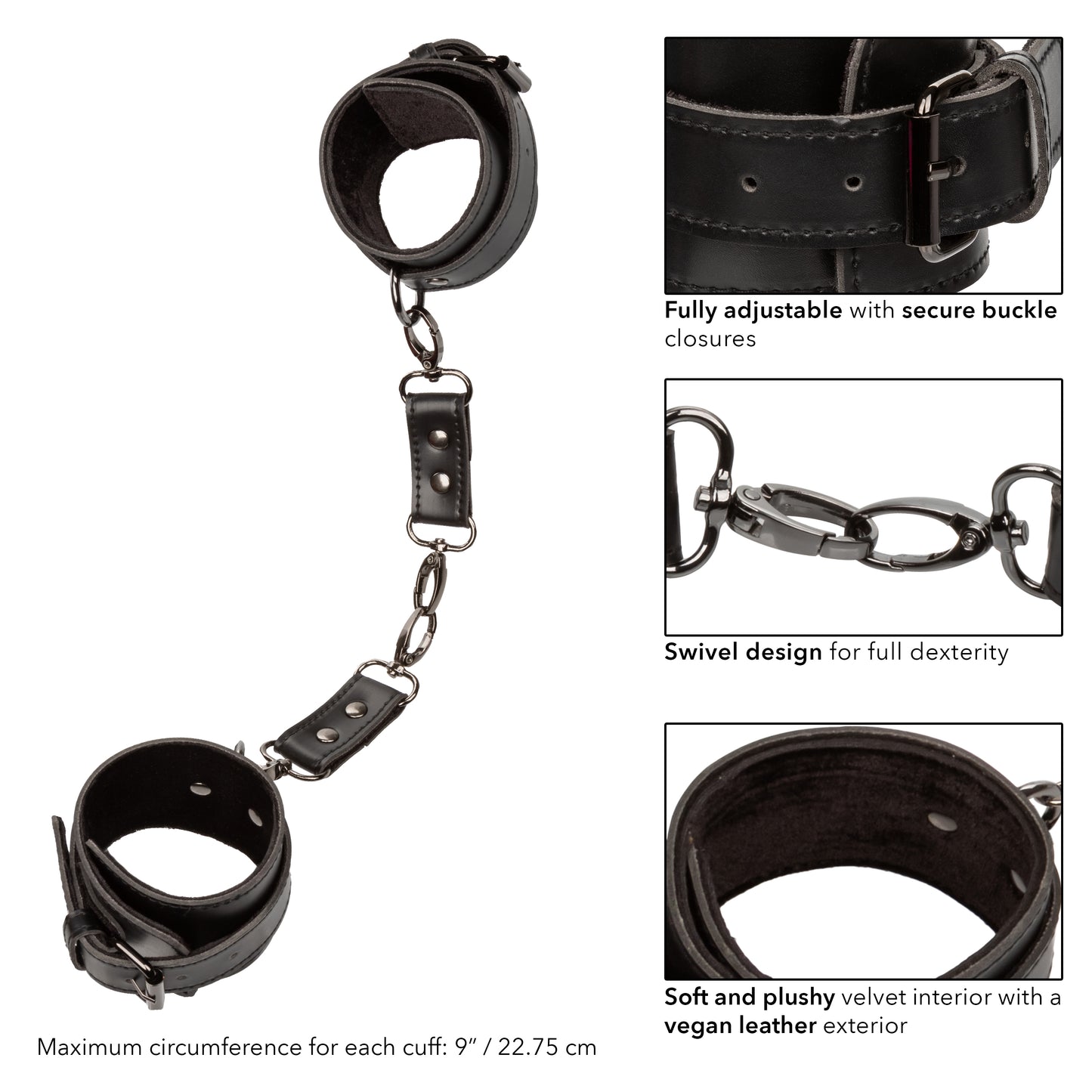 Euphoria Collection Hand Cuffs - Black SE3100353