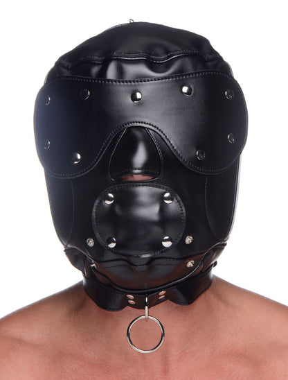 Muzzled Universal BDSM Hood With Removable Muzzle MS-AF151