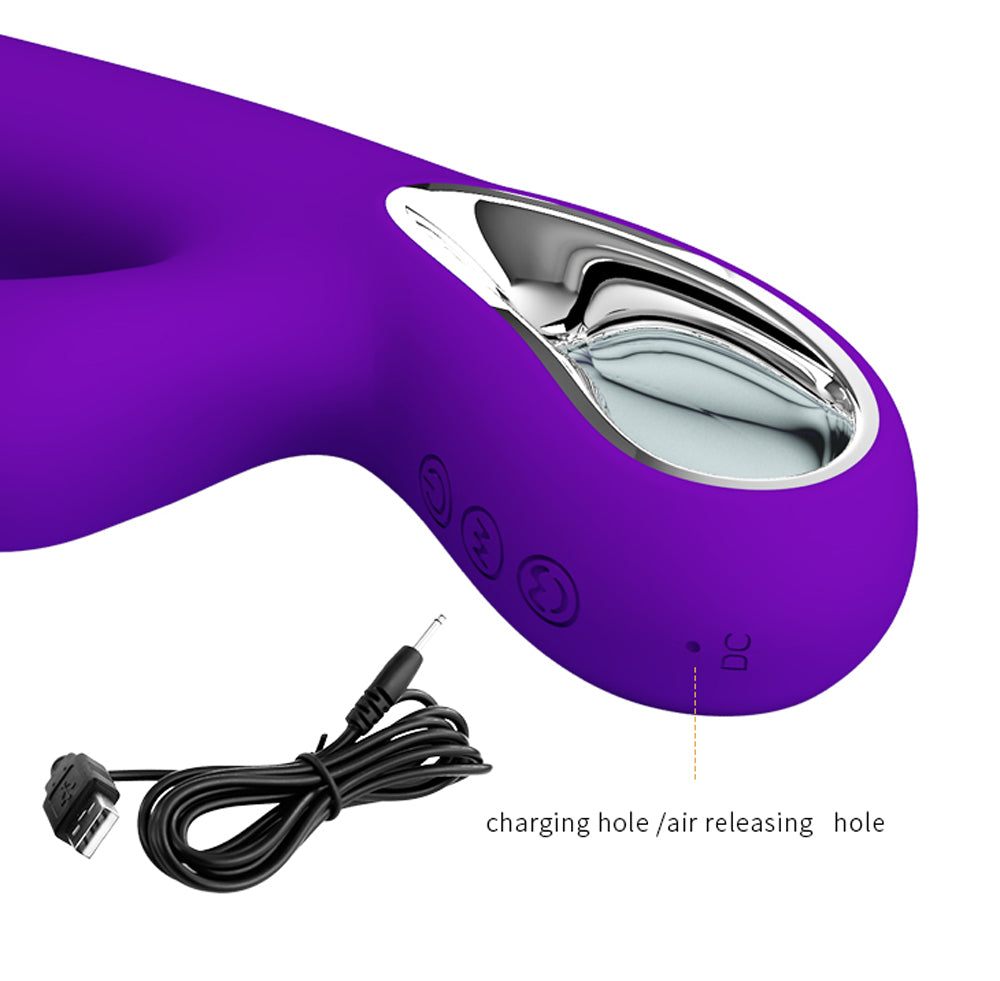 Pretty Love Jersey Sucking and Vibrating Rabbit -  Purple BI-014833