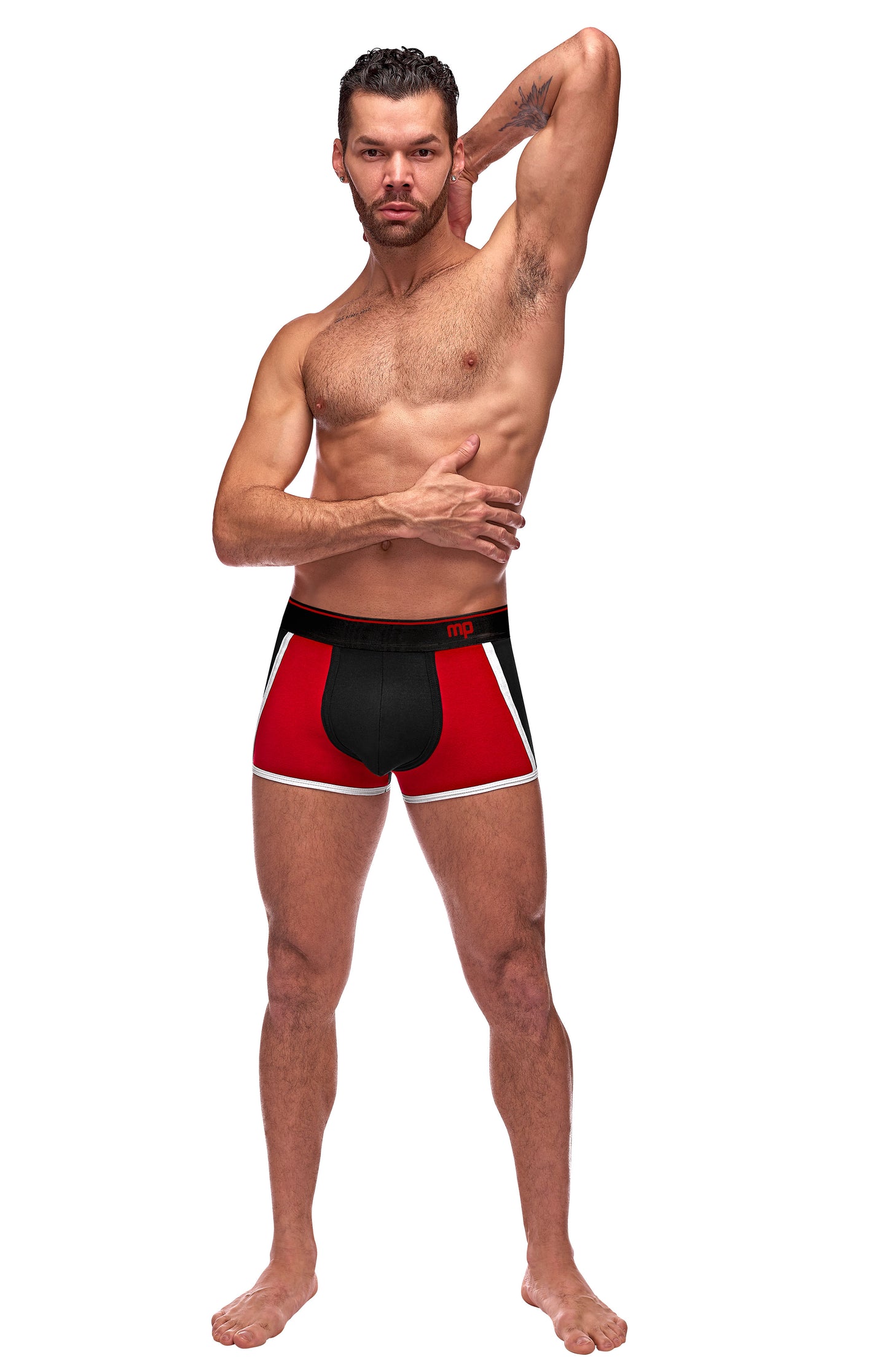 Retro Sport Panel Short - Small - Black/ Red MP-155265BRSL