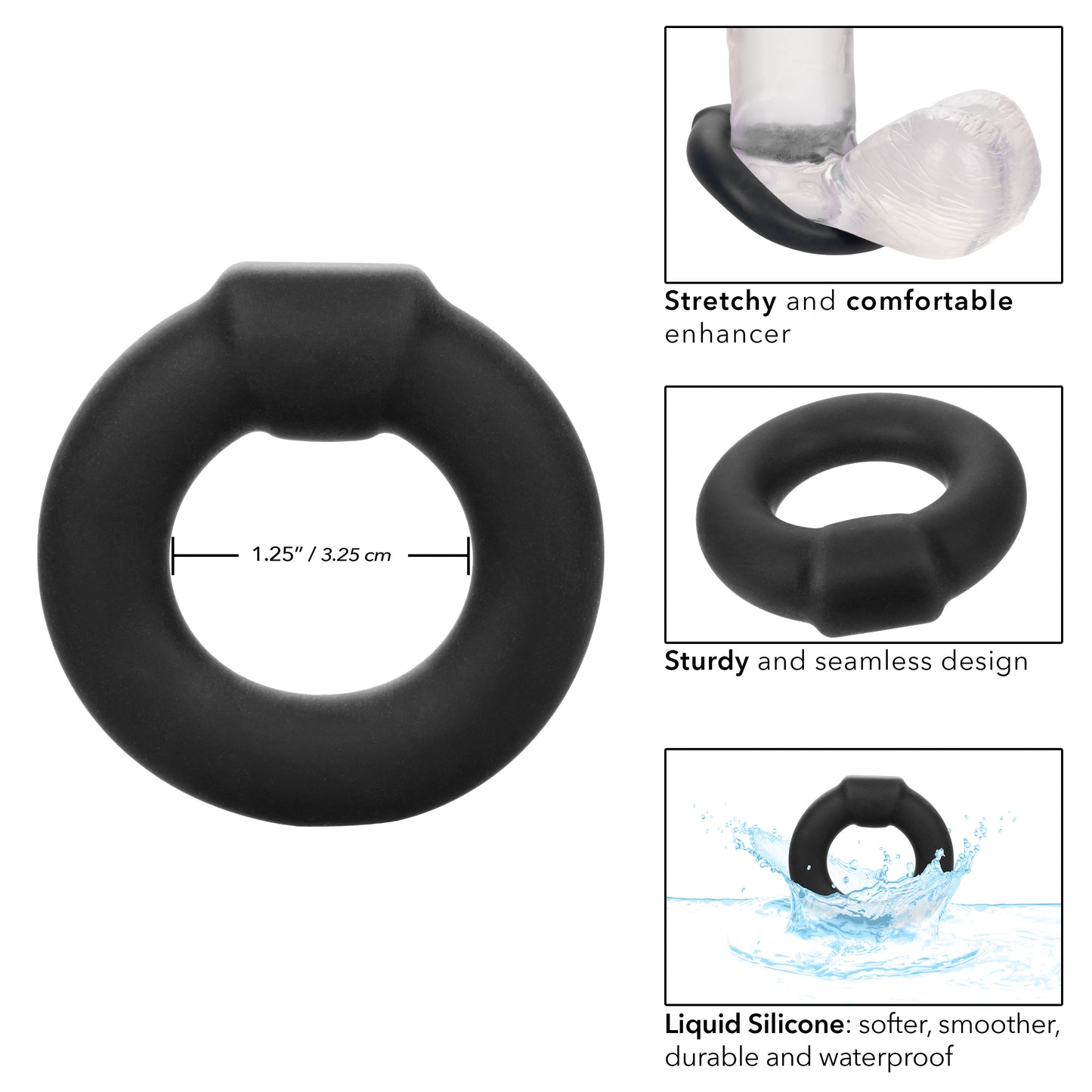 Alpha Liquid Silicone Optimum Ring - Black SE1492172