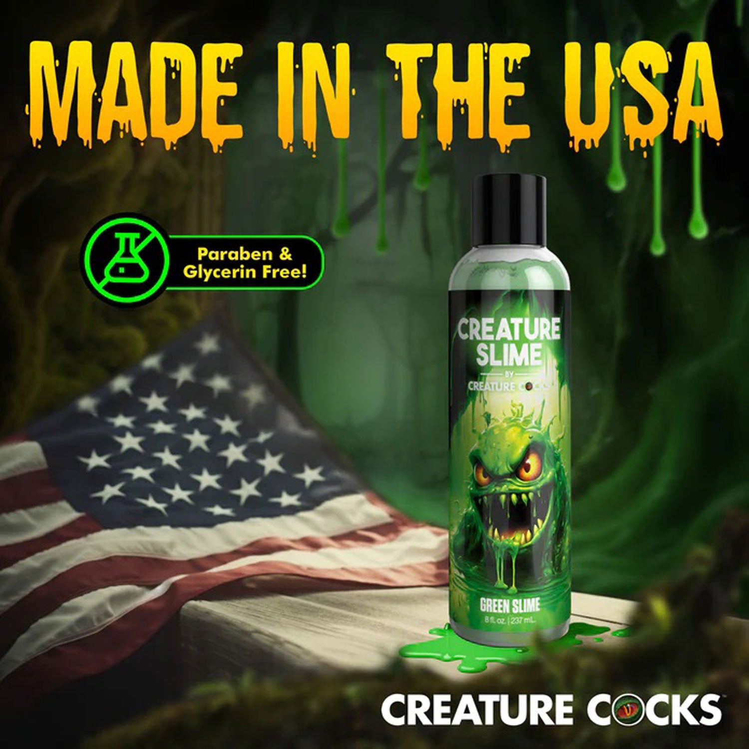 8oz Creature Slime Green Slime Water-Based - Lubricant CC-AH586-8OZ