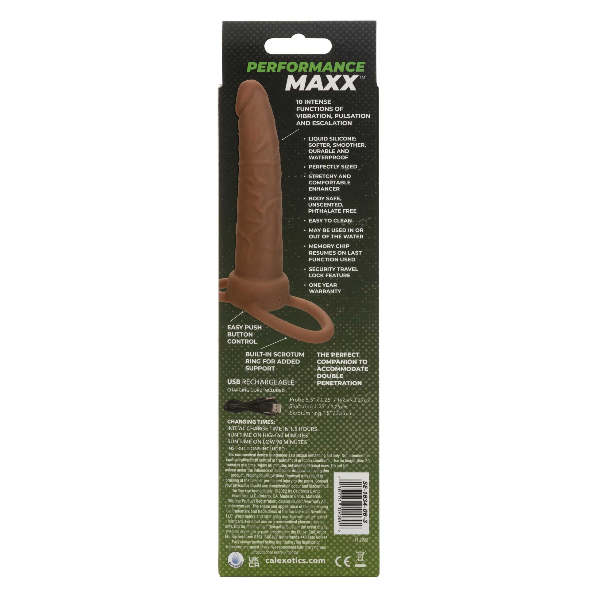 Performance Maxx Rechargeable Dual Penetrator -  Brown SE1634063