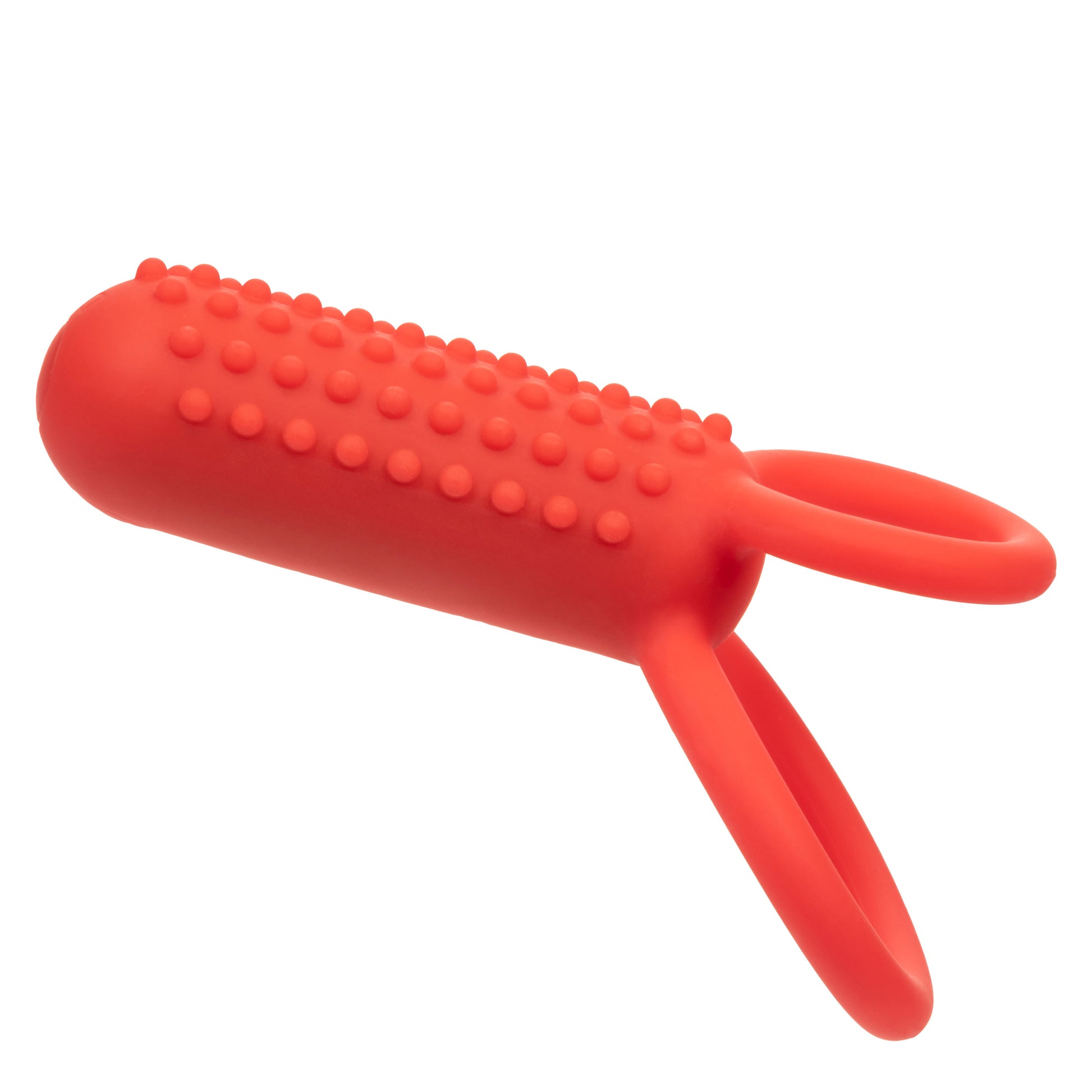 Silicone Rechargeable Vertical Dual Enhancer - Red SE1843403