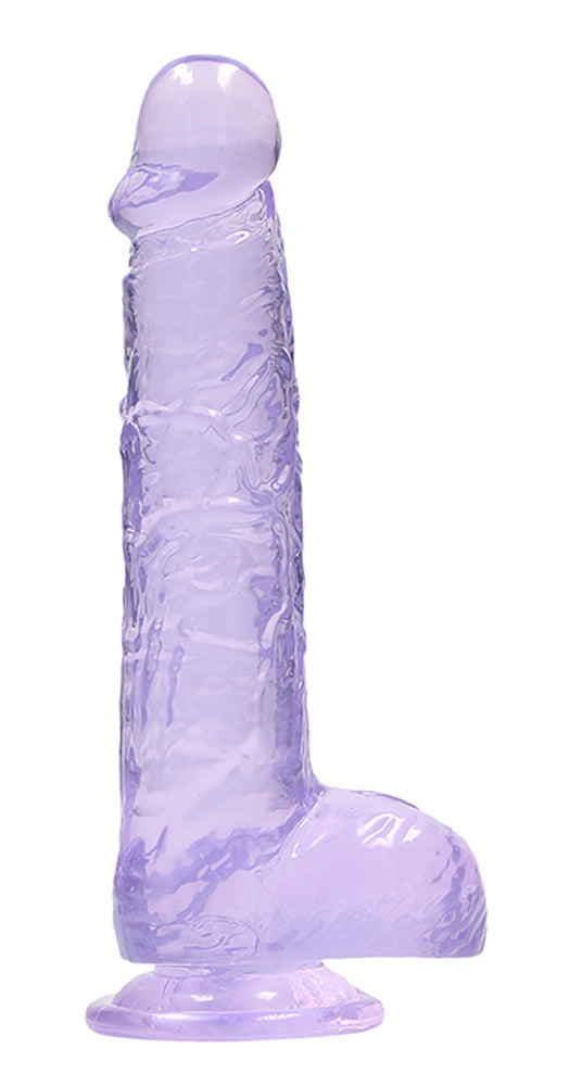 6 Inch Realistic Dildo With Balls - Purple SH-REA090PUR