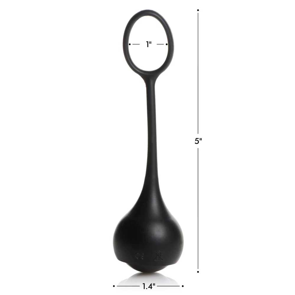 Cock Dangler Silicone Penis Strap With Weights -  Black MS-AG922