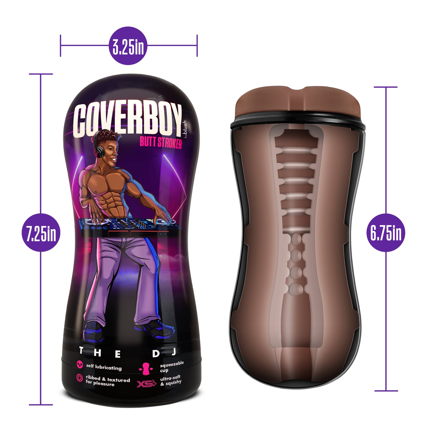 Coverboy - the Dj - Self Lubricating Stroker -  Brown BL-84066