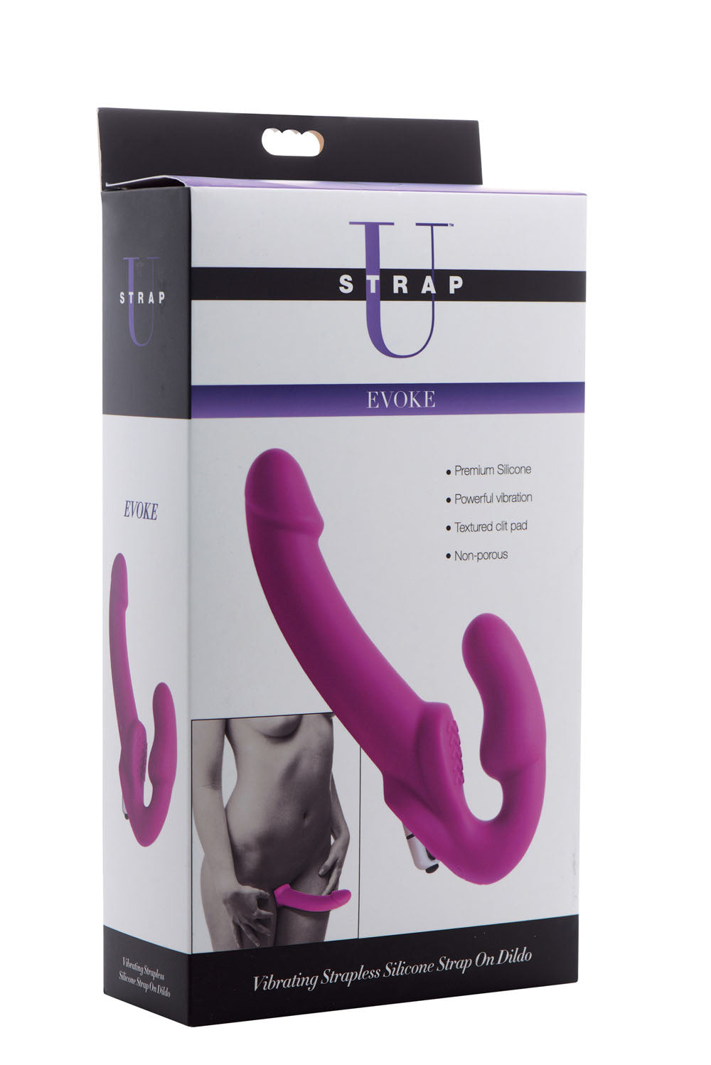 Evoke Vibrating Strapless Silicone Strap-on Dildo SU-AE826