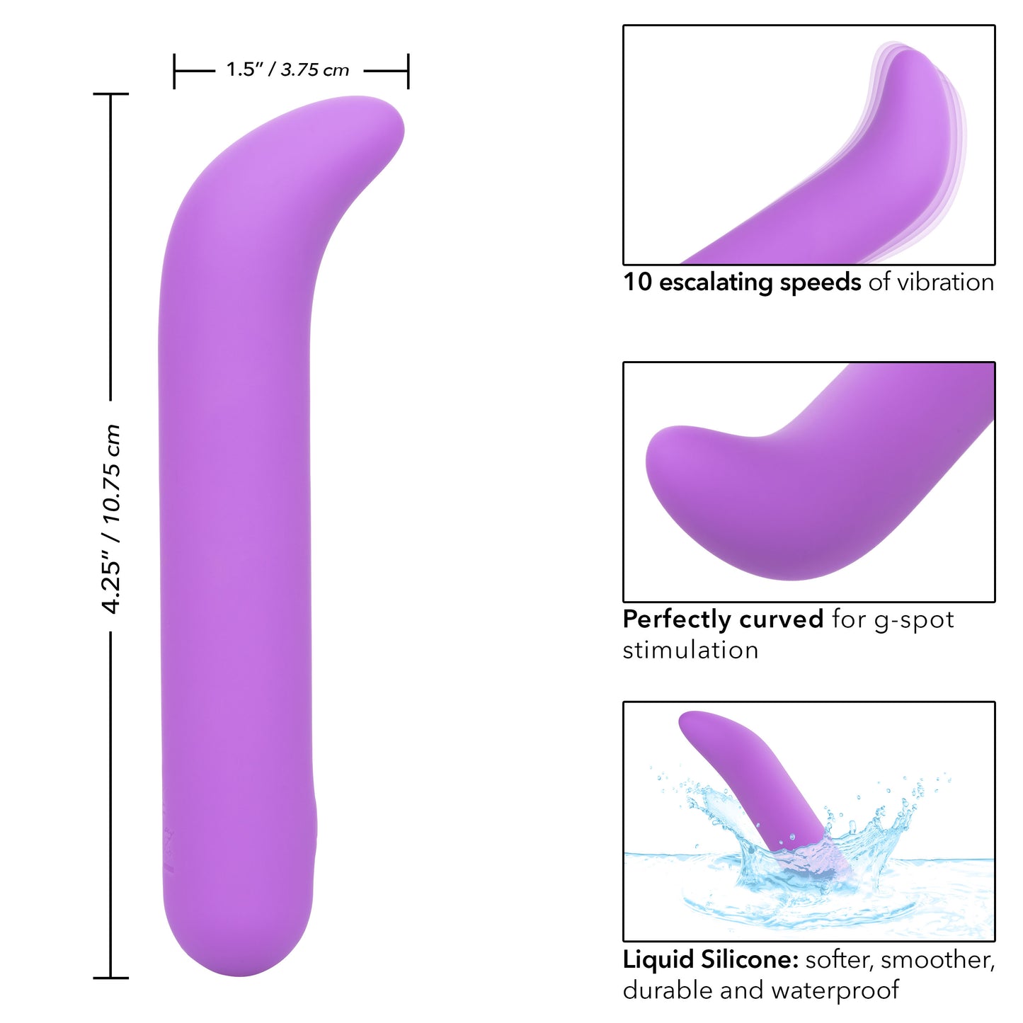 Bliss Liquid Silicone Mini G Vibe - Purple SE0569103