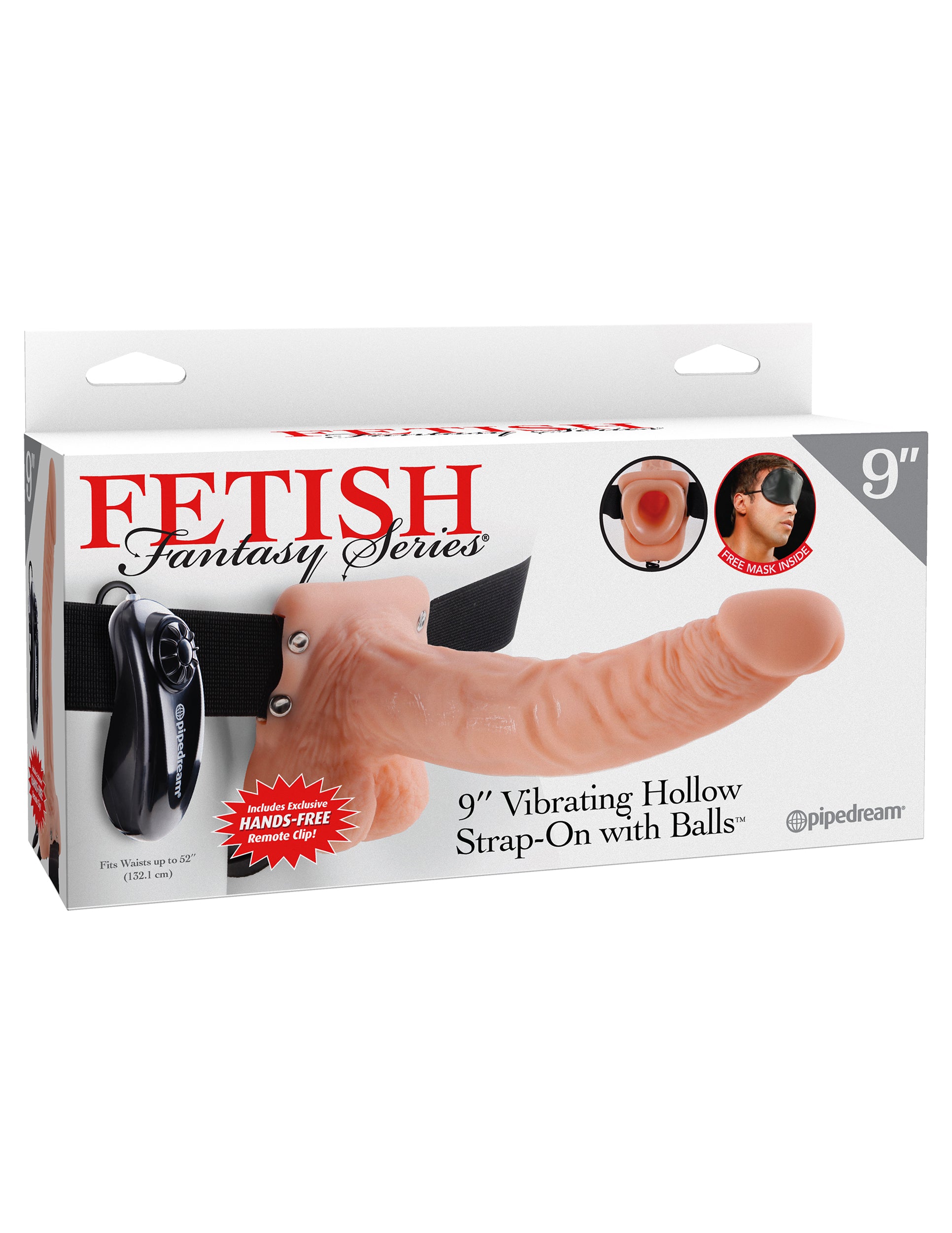 Fetish Fantasy Series 9 Inch Vibrating Hollow Strap-on With Balls - Flesh PD3377-21