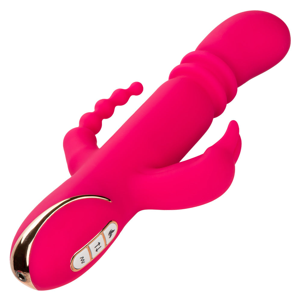 Jack Rabbit Signature Heated Silicone Triple  Fantasy Rabbit - Pink SE0609903