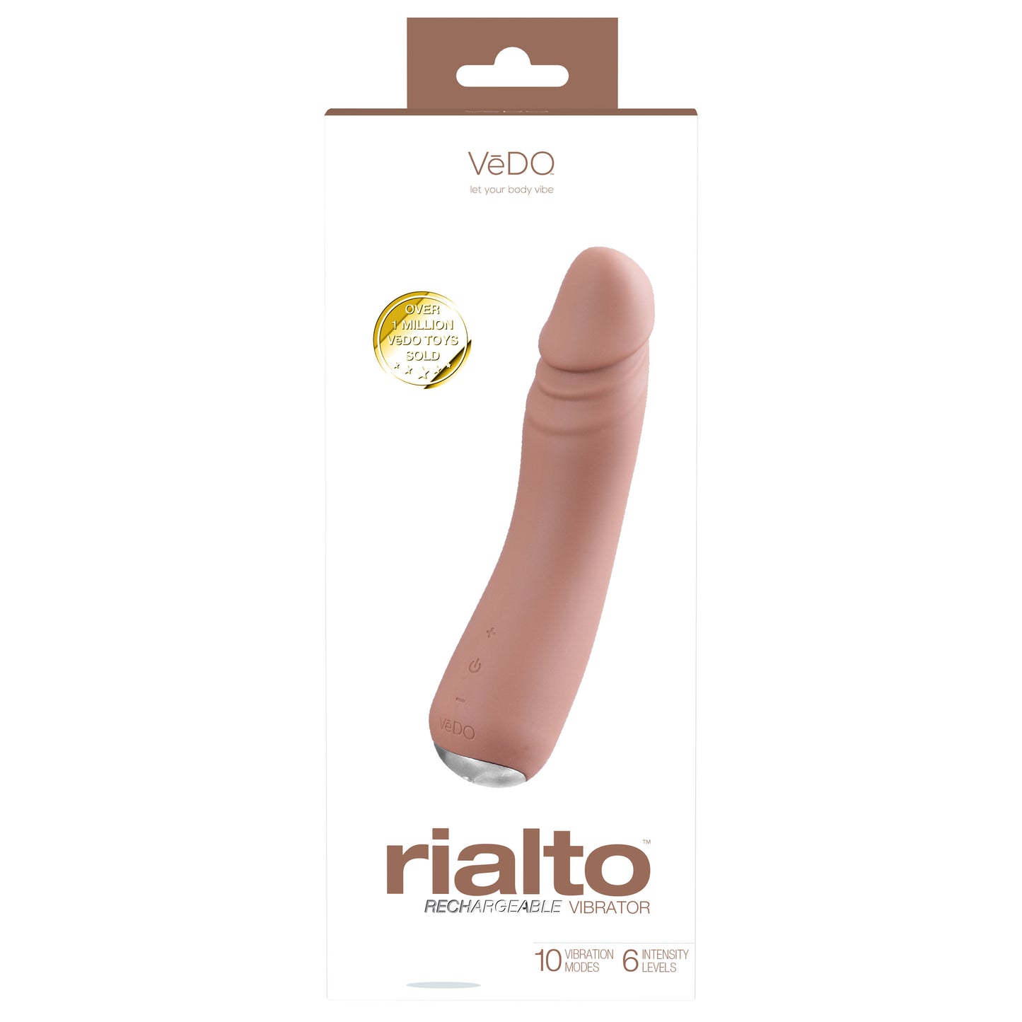 Rialto Rechargeable Vibrator - Mocha VI-L0114