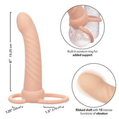 Performance Maxx Rechargeable Ribbed Dual Penetrator - Ivory SE1634103