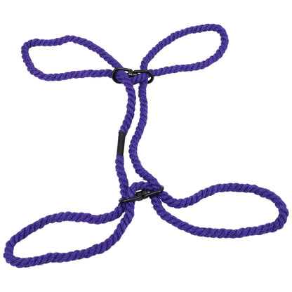 Merci - Restrain - 6mm Hemp Wrist or Ankle Cuffs - Violet DJ2404-63-BX