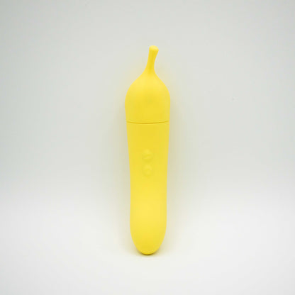 Banana Cream Air Pulse and G-Spot Vibrator -  Yellow LAK-9091