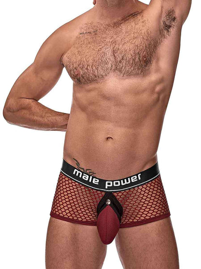 Cock Pit Net Mini Cock Ring Short - Small - Burgundy MP-120260BNSL