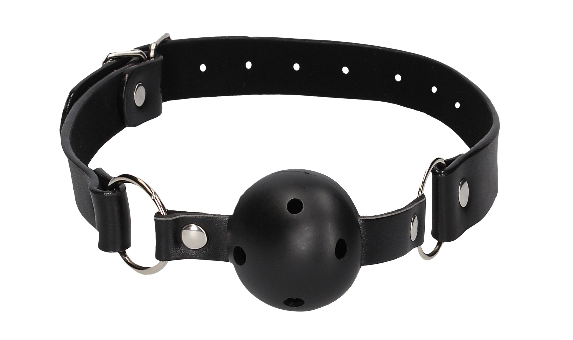 Breathable Ball Gag With Nipple Clamps - Black OU-OU680BLK