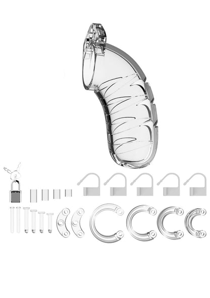 Mancage Model 4 Chastity 4.5 Inch Cock Cage - Transperant MCG-MCG004TRA