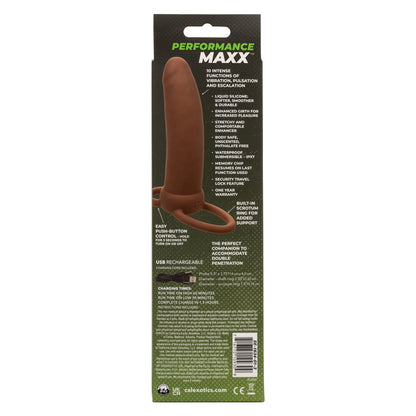 Performance Maxx Rechargeable Thick Dual  Penetrator - Brown SE1634013