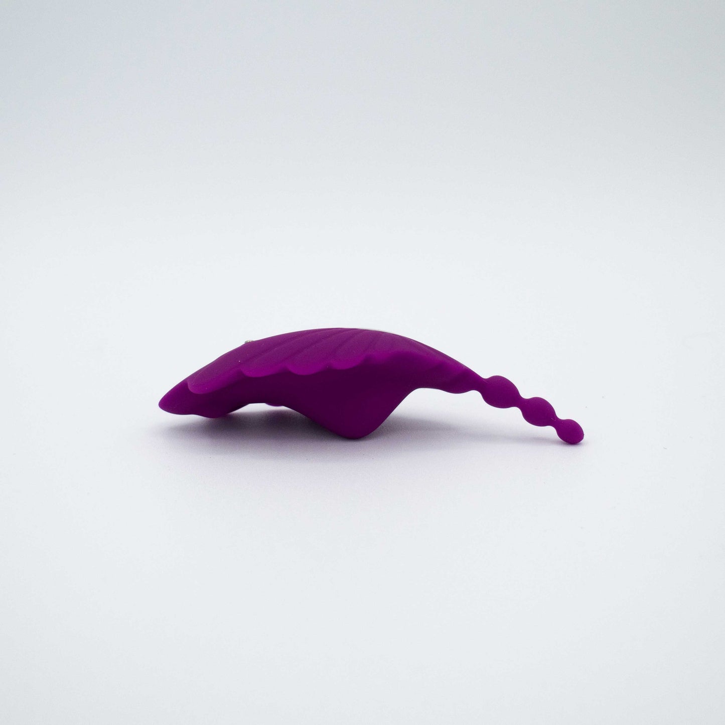 Shell Yeah! Remote Controlled Wearable Panty  Vibrator - Purple LAK-9103