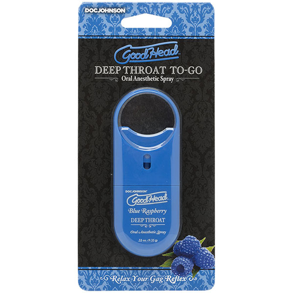 Goodhead - Deep Throat Spray to-Go - Blue  Raspberry - .33 Oz. DJ1360-41-CD