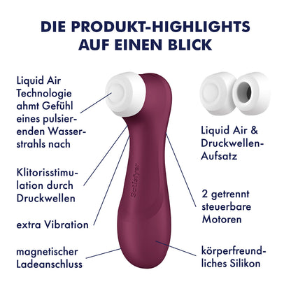 Satisfyer Pro 2 Generation 3 Connect App Liquid Air Technology - Wine Red SAT-J2018-U2-9-1