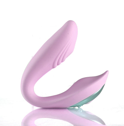 Harmonie Rechargeable Remote Silicone Bendable  Vibrator - Pink MTLM1841-P1