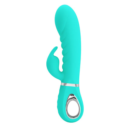 Prescott Super Soft Rabbit Silicone Vibrator -  Teal BI-014635-4